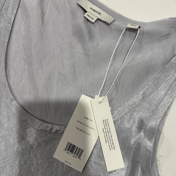 Vince Scoop-neck Satin Vest Top - Size XXS‎ - NEW With Tags. - Picture 5 of 14